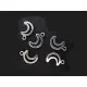 5x Silbermond silberfarbener Halbmond Schmuckanhänger 17x11mm - Schmuckzubehör - Leisure-Beads DIY