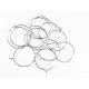 12x versilberte Weinglasringe ca. 29x25mm silberfarben - Tischdeko Weinglasringe - Leisure-Beads DIY