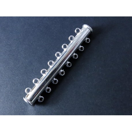 Leisure-Beads - 1x 45mm 8-Strang Magnetverschluss versilbert hellsilberfarben - Schmuckzubehör