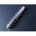 1x 45mm 8-Strang Magnetverschluss versilbert hellsilberfarben - Schmuckzubehör