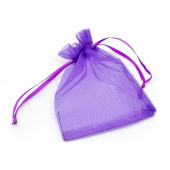 1x lila Organzasäckchen 12x9cm violetter Organzabeutel - Schmuckzubehör Schmuckverpackung