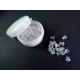 Mind. 50 Stück Ohrstopper 4mm weiss in Box - Schmuckzubehör zum Ohrringe selbermachen