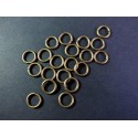 20x bronzefarben Biegering 8mm 1,2mm runde Binderinge - Schmucktzubehör