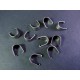 Edelstahl Collierschlaufe 10x9x5mm silberfarben Anhängerhaken - Schmuckzubehör Collierschlaufe