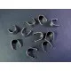 Edelstahl Collierschlaufe 10x9x5mm silberfarben Anhängerhaken - Schmuckzubehör Collierschlaufe - Leisure-Beads DIY