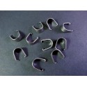 10x Edelstahl Collierschlaufe 10x9x4mm silberfarben - Schmuckzubehör