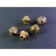 5x goldfarben Metallperlen 7x6mm goldfarben Rhombe goldfarbener Spacer - Schmuckzubehör Metallperlen