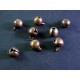 8x bronze Mini Glöckchen ca. 9x6mm bronzefarbene Schmuckanhänger - bronze Schmuckzubehör