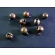 8x bronze Mini Glöckchen ca. 9x6mm bronzefarbene Schmuckanhänger - bronze Schmuckzubehör - Leisure-Beads DIY
