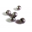 5x gunmetal Stardust 8mm angerauhte Metallperlen Kugel Spacer - Schmuckzubehör Metallperlen