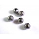 5x altsilber Stardust 6mm angerauhte Metallperlen Kugel Spacer - Schmuckzubehör Metallperlen