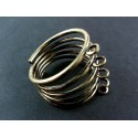 1x Rohling für Fingerring mit 5 Ringen bronzefarben - Schmuckzubehör