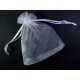 1x weisses Organzasäckchen 15x10cm weisser Organzabeutel - Schmuckzubehör Schmuckverpackung