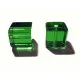 Grüne Kristallglas Würfel Perlen 10x10 mm - Leisure-Beads DIY