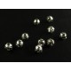 10x filigrane Metallperlen 4mm silberfarben Kugel Spacer - Schmuckzubehör Metallperle