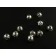 10x filigrane Metallperlen 4mm silberfarben Kugel Spacer - Schmuckzubehör Metallperle - Leisure-Beads DIY
