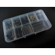 100 Bronze Bandklemmen in verschiedenen Größen Sortiment in Box - Bronze Schmuckzubehör Set
