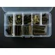 100 Bronze Bandklemmen in verschiedenen Größen Sortiment in Box - Bronze Schmuckzubehör Set - Leisure-Beads DIY