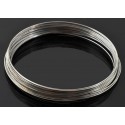 10x Ringe silberfarben Spiraldraht 40mm Memory Wire silberfarben - Schmuckzubehör