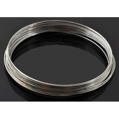 Leisure-Beads - 10x Ringe silberfarben Spiraldraht 60mm Memory Wire silberfarben - Schmuckzubehör