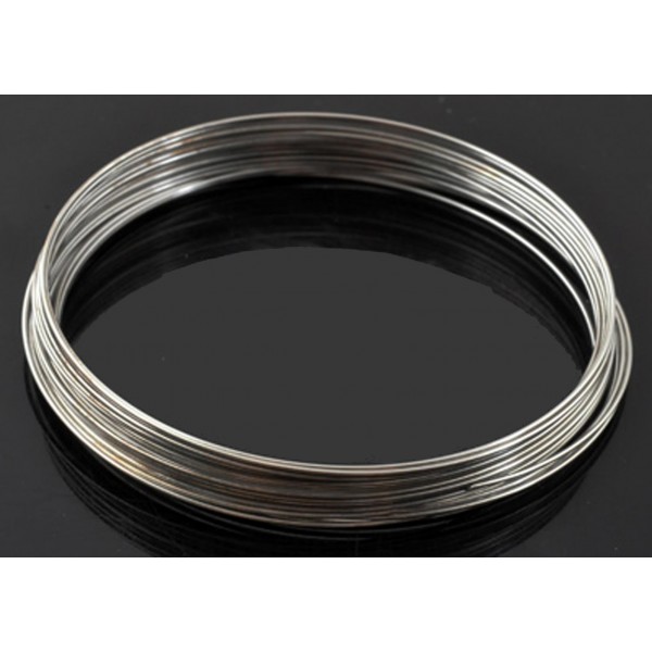 10x Ringe silberfarben Spiraldraht 60mm Memory Wire silberfarben - Schmuckzubehör