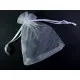 1x weisses Organzasäckchen ca. 9x7cm weisser Organzabeutel - Schmuckzubehör Schmuckverpackung - Leisure-Beads DIY