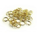 50x goldfarbener Biegering 4mm x 0,7mm Binderinge - Schmuckzubehör Biegering