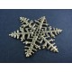1x große bronze Schneeflocke 45mm Aufnäher Streudeko filigranes Ornament - Bastelbedarf Werihnachten