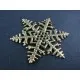 1x große bronze Schneeflocke 45mm Aufnäher Streudeko filigranes Ornament - Bastelbedarf Werihnachten - Leisure-Beads DIY