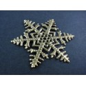 1x bronzefarben Schneeflocke 45mm Aufnäher Streudeko filigranes Ornament - Bastelbedarf Werihnachten