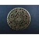 1x filigranes bronze Ornament 41mm Aufnäher Streudeko - bronze Bastelbedarf - Leisure-Beads DIY