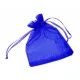 1x dunkelblau Organzasäckchen ca. 12x9cm blauer Organzabeutel - Schmuckzubehör Schmuckverpackung - Leisure-Beads DIY