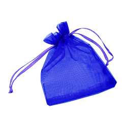 Leisure-Beads - 1x dunkelblaues Organzasäckchen 12x9cm blauer Organzabeutel - Schmuckzubehör Schmuckverpackung