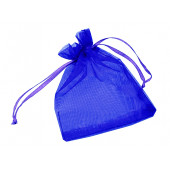 1x dunkelblaues Organzasäckchen 12x9cm blauer Organzabeutel - Schmuckzubehör Schmuckverpackung
