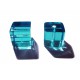 Türkis türkisfarbene Kristallglas Würfel Perlen 10x10 mm