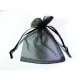 1x schwarzes Organzasäckchen ca. 9x7cm schwarzer Organzabeutel - Schmuckzubehör Schmuckverpackung - Leisure-Beads DIY