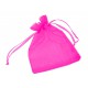 1x fuchsia Organzasäckchen ca. 12x9cm pink Organzabeutel - Schmuckzubehör Schmuckverpackung