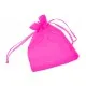 1x fuchsia Organzasäckchen ca. 12x9cm pink Organzabeutel - Schmuckzubehör Schmuckverpackung - Leisure-Beads DIY