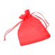 1x rot Organzasäckchen ca. 12x9cm roter Organzabeutel - Schmuckzubehör Schmuckverpackung