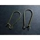 10 Stück / 5 Paar bronze Brisuren ca. 11x24mm Ohrhaken Ohrfedern bronzefarben - bronze Schmuckzubehör zum Ohrringe selbermachen - Leisure-Beads DIY