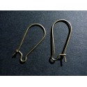 10x bronzefarben Brisuren 11x24mm Ohrhaken - Schmuckzubehör Ohrringe