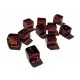 10x Braune Kristallglas Würfel Perlen 10 x 10 mm - Leisure-Beads DIY