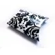 1x schwarz weisse Fixbox Faltschachtel Schmuckschachtel ca. 11,4x9cm - Schmuckzubehör Schmuckverpackung - Leisure-Beads DIY