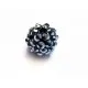 1x schwarz-silber Shamballa 14mm silber Strass Perle - Schmuckzubehör Shamballa - Leisure-Beads DIY