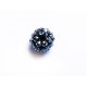 1x schwarz-silber Shamballa 14mm silber Strass Perle - Schmuckzubehör Shamballa