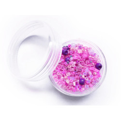 Leisure-Beads - 10g Mix aus rosa und pink Rocailles im Döschen - Schmuckzubehör Rocailles
