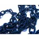 ca. 90cm blaue stoffüberzogene Kette blaue Textile Gliederkette - Schmuckzubehör Gliederkette - Leisure-Beads DIY