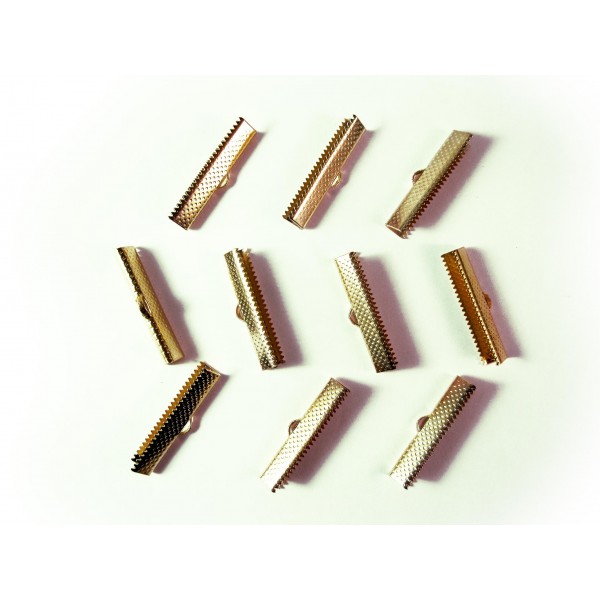 10x Bandklemme 25mm II. Wahl goldfarben - Schmuckzubehör - Leisure-Beads DIY