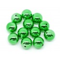 1x grüne Acryl Perle 20mm glatt Weihnachten - Schmuckzubehör
