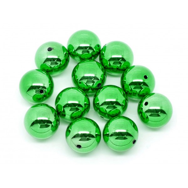 1x grüne Acryl Perle 20mm glatt Weihnachten - Schmuckzubehör - Leisure-Beads DIY